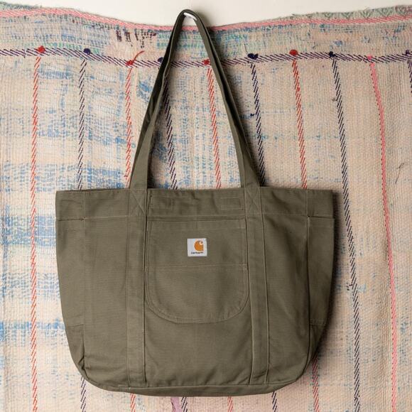 Upcycled handmade carhartt canvas tote bag - Picture 1 of 7